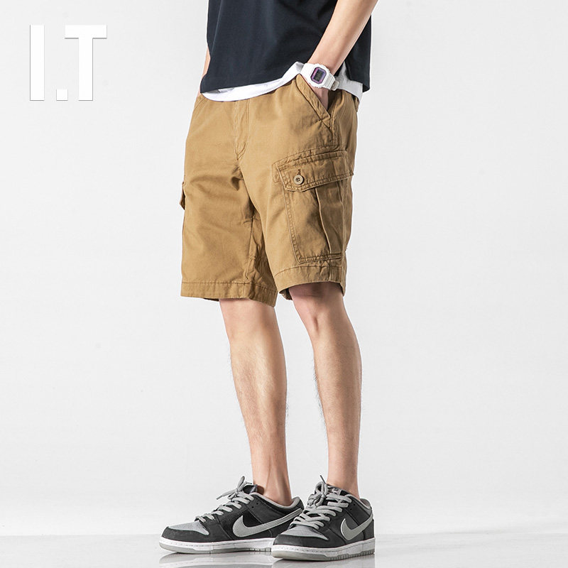 Hong Kong Tide Summer New Workwear Shorts Men Han Edition Thin Han Line Little Fashion Five-Shape Pants