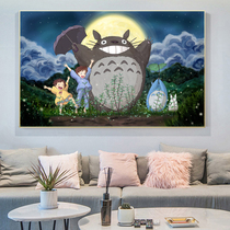 Mona Lisa Cross embroidered Miyazaki Miyazaki Cat Cartoon Cartoon Cartoon Characters Living-room Big Big Four Strands Cotton Thread Full Embroidery