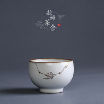 Jingdezhen Ruyao open piece can raise Kung Fu tea set Zen teacup Master cup cup Single porcelain single ceramic tea cup