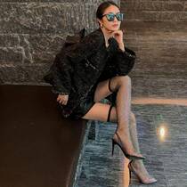 Bed stockings boots summer stiletto elastic boots long knight boots over the knee sexy high heels thin shoes rhinestone socks