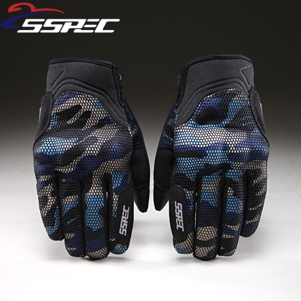SSPEC Racing Gloves Touch Screen Motorcycle Gloves Carbon Fiber 3D Mesh Locomotive Anti-Wrest Gloves