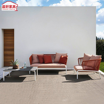 Nordic outdoor simple leisure sofa bed combination villa balcony courtyard homestay outdoor sun protection light luxury furniture