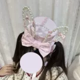 Оригинальный розовый милый аксессуар для волос с бантиком, стиль Лолита, цветочный принт, наряжаться