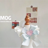 Mog Pearl Bow Pet Cream Cream Tilding Tie Ling Bar Моделирование кошки маленькая собака фото
