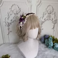 Бежевый ободок, цветочный принт