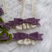 Пара заколок с рисовой каймой