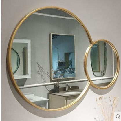 Creative Composition Primary-secondary mirror Decorative Mirror Bathroom mirror Dressing Mirror Genguan Mirror Living Room Hotel Bar Wall Decoration Hanging Mirror-Taobao