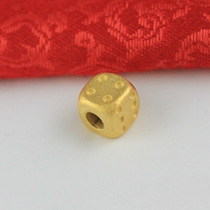 Personality fashion dice DIY bracelet hand rope accessories 5mm aperture cross sieve for men and women accessories brass gilded
