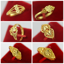Euro gold gold gilded ring flower ring opening Lady net sales hot brass gilded jewelry generation hair