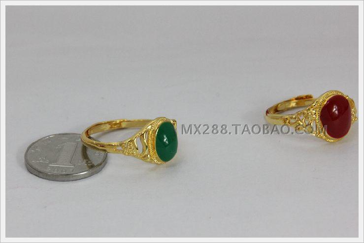 Nhẫn nữ mạ vàng A8 Nhẫn vàng Mạ nhẫn Ruby Ring Ngọc lục bảo Nhẫn cát Vàng nhẫn vàng tây