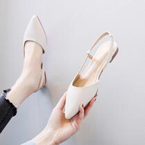 Summer Bauhead sandals low heel floor 2023 new summer big - yard womens shoes 41 - 43 feet fat and low heels