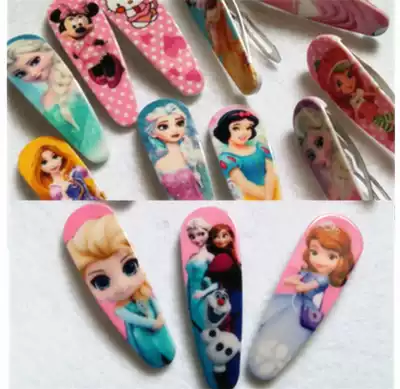 New Frozen Princess Aisha bbclip Sophia white snow baby children hairclip KT Minnie girl side clip