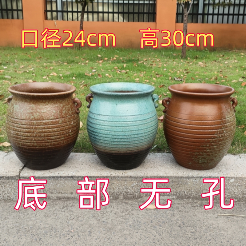 Non-Porous Ceramic Flower Pots, Flower Arrangements, Decorative Vintage Pots, Large Hotel and Homestay Ceramic Pots, Handmade Ornaments, Flower Pots