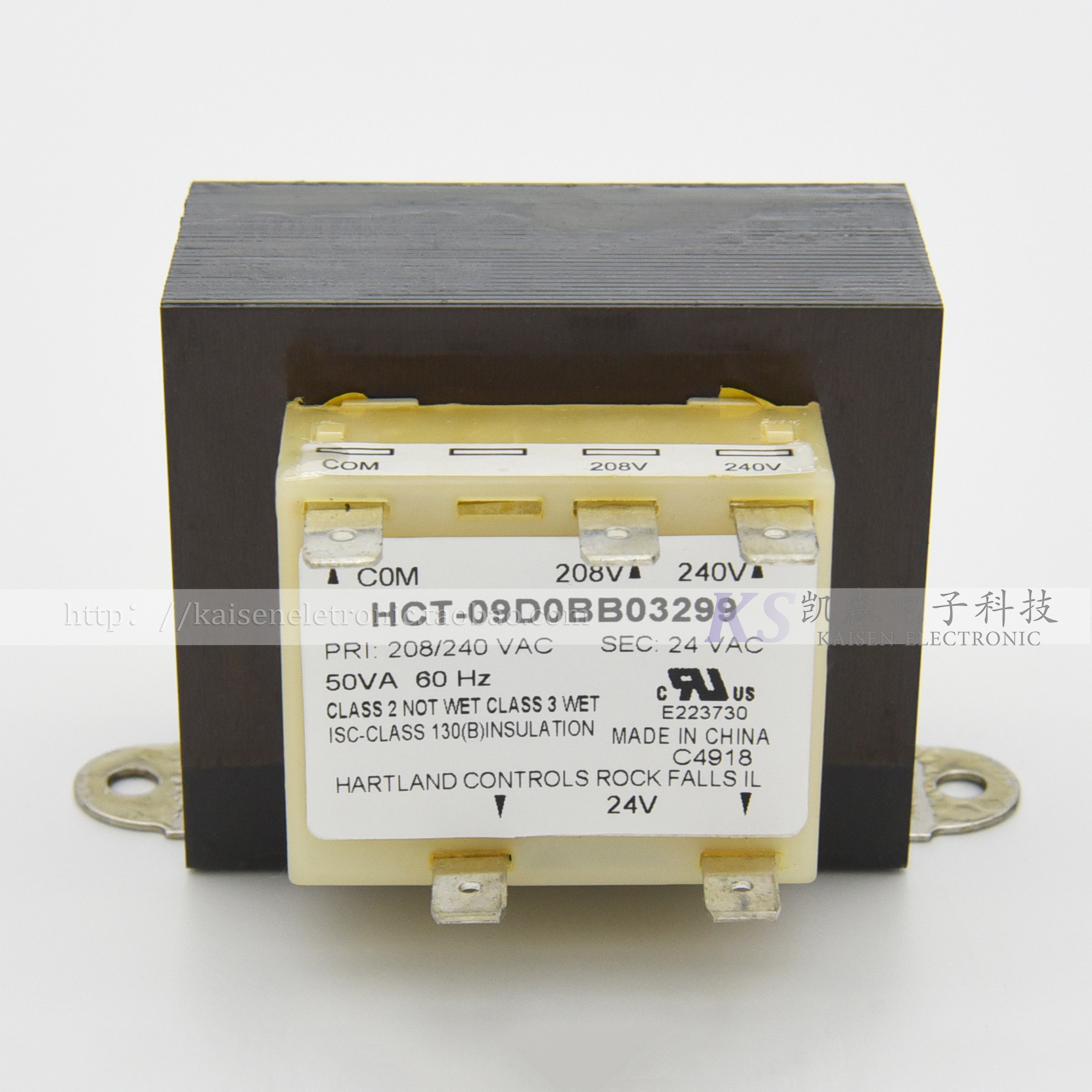 50VA 208V240V to 24V HCT-09D0BB03 HCT-09D0AA UL HVAC Transformer