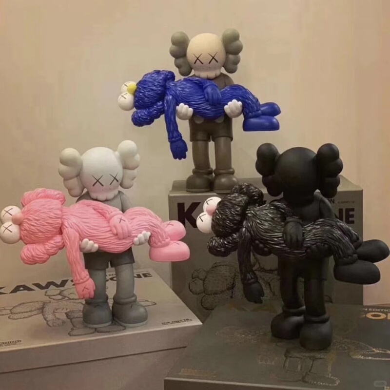 Mand Kaws Ngv Gone Doll Figurine Holding Bb Trendy Toy Hand-Made Model Decoration Gift