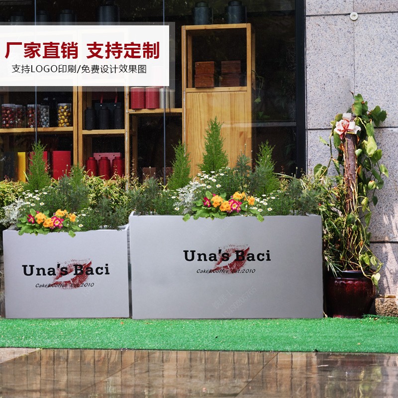 Outdoor large iron flower cabinet Flower frame Street rectangular flower frame flower frame flower frame gardening flower slot