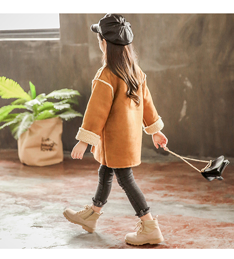 Áo gió cho bé gái mùa thu đông 2018 mới dành cho trẻ em mùa đông hoạt hình áo khoác dài tay trong phần dài 4-8-8-12 tuổi shop quần áo trẻ em đẹp