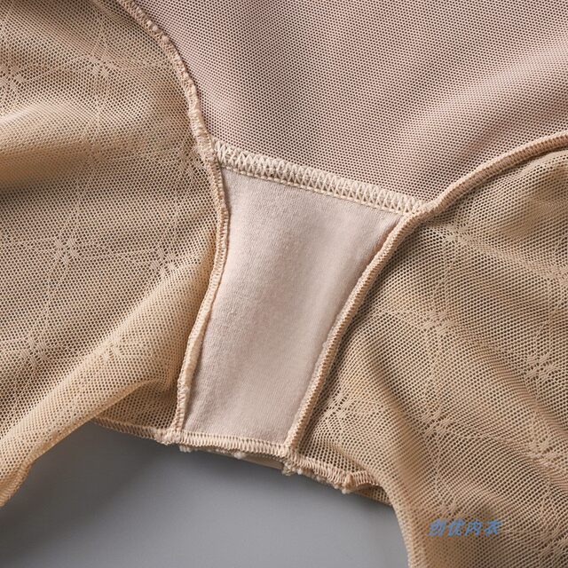 ໂສ້ງຂາຍາວການຄວບຄຸມທ້ອງນ້ອຍ seamless ສໍາລັບແມ່ຍິງ, ງ່າຍດາຍຂະຫນາດໃຫຍ່ lace breathable Xinjia ice silk mid-waist hip lifting pants ຄວາມປອດໄພ