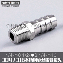 Special offer 304 316 stainless steel precision cast external thread hexagonal skin pipe joint 10 15 20 25 32 40 50