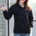 Áo hoodie nữ công chúa Longtang 2020 màu mới tinh khiết của phụ nữ Hàn Quốc lỏng lẻo kiểu áo trùm đầu nữ - Áo len