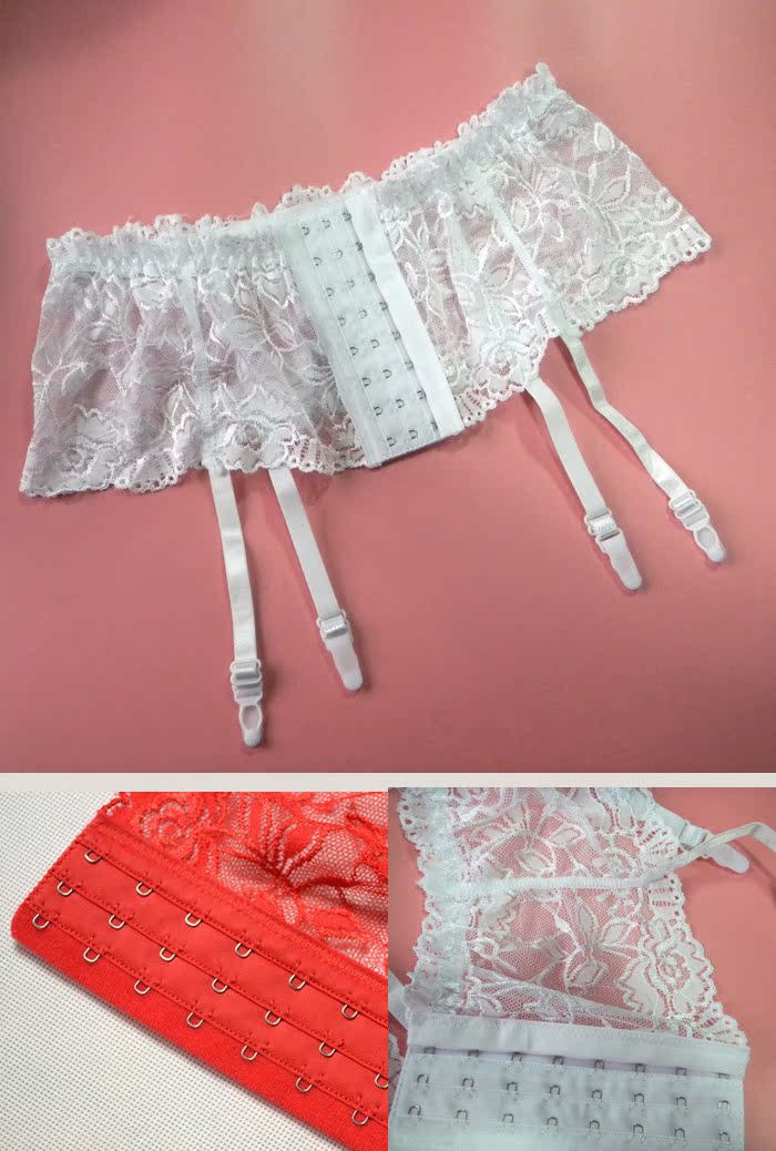 Garter gợi cảm mở rộng ren sang trọng hàng dài khóa vớ ren đầy đủ với ba màu 18 nhân dân tệ Q2770 dây nịt đùi vòng kẹp