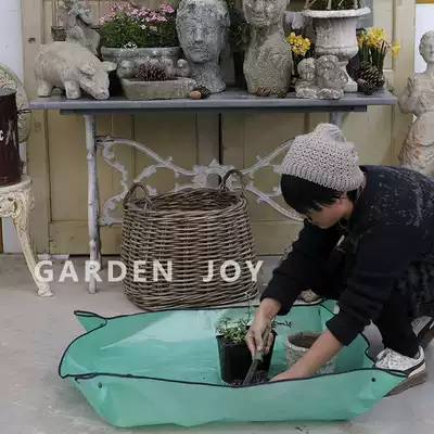 Fall in love with the garden) gardening plant potted flower anti-dirty edge waterproof leak-proof soil flower mat wear-resistant floor cloth