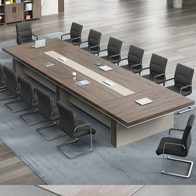 Large conference table, long table, rectangular, simple and modern office negotiation panel reception room, training table and chair combination
