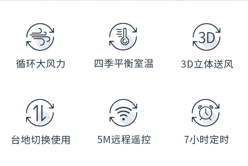 红双喜 台地两用 空气循环扇 四档可调 图2
