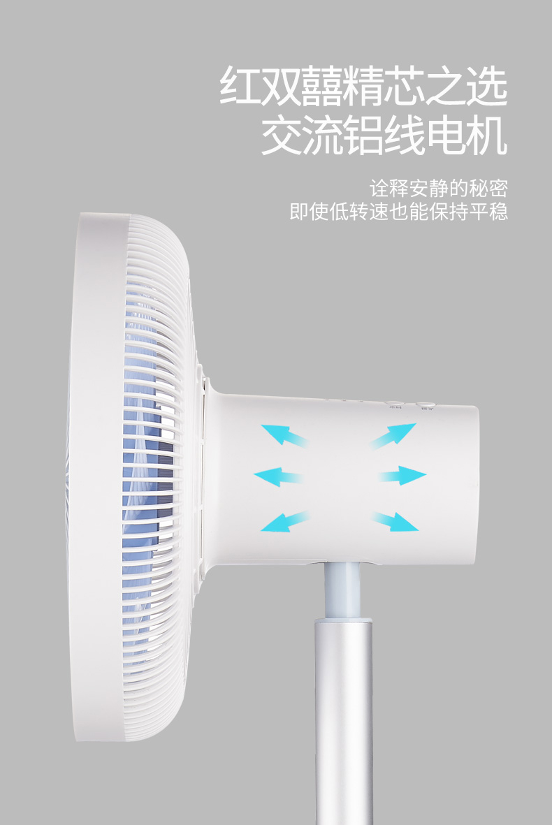 Đôi Hạnh phúc Quạt điện Điều khiển từ xa Tắt tiếng Tần số Biến đổi Tầng đứng Không khí Ký túc xá Quạt gió lớn Quạt gió - Quạt điện quạt trần cao cấp