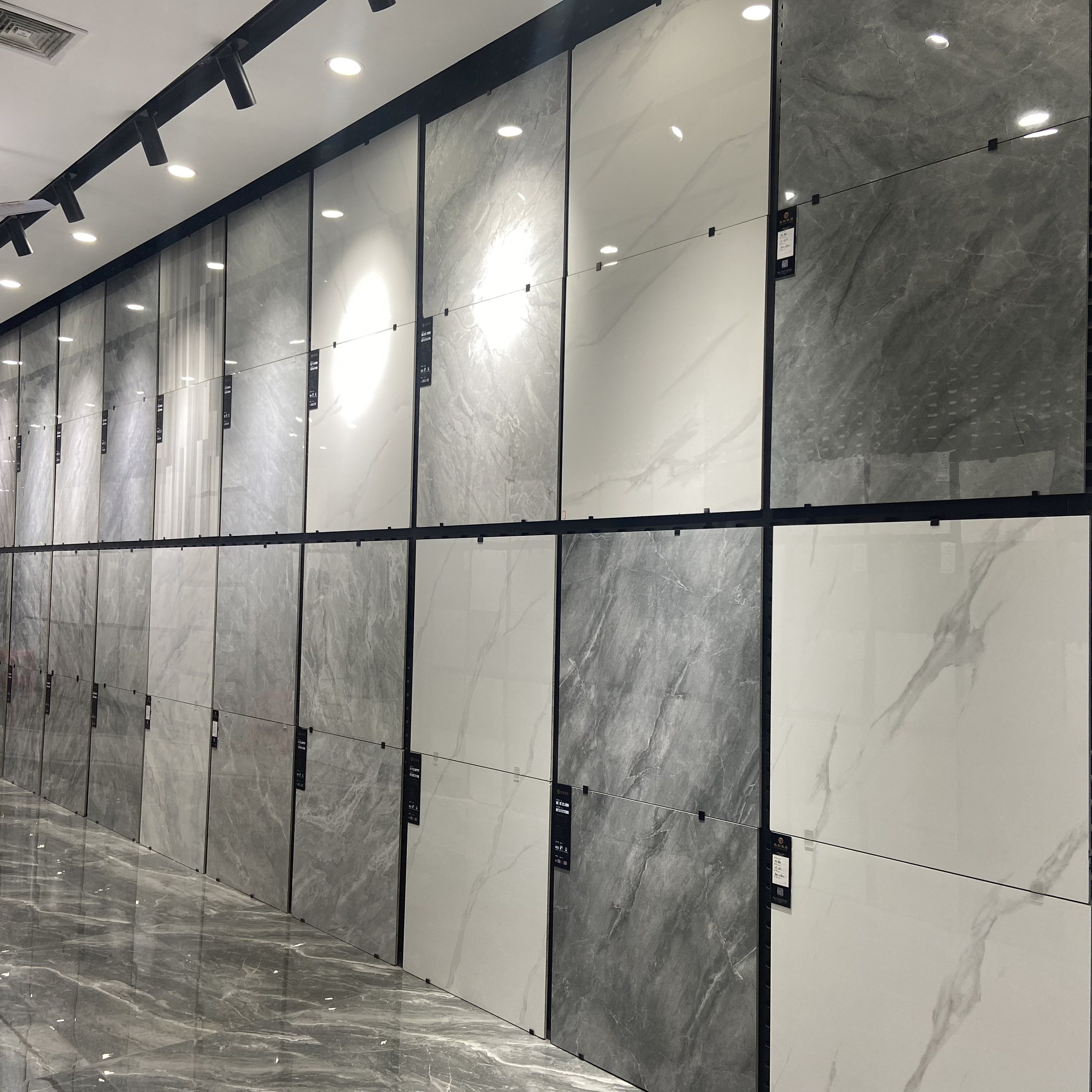 Grey floor tile 800x800 floor brick magnetic brick drawing room anti-slip 80x80 through body marble Guangdong Foshan tile