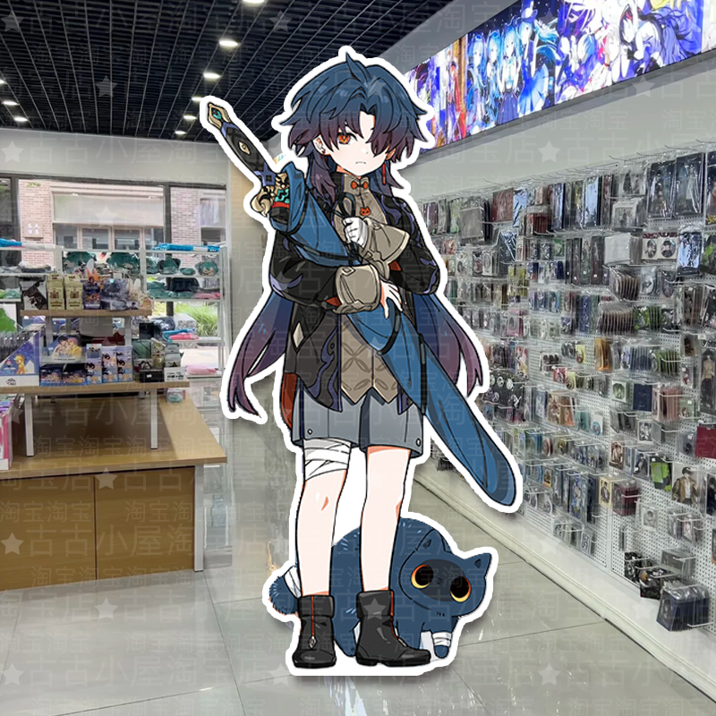 MiHoYo Collapse Star Railway Tiny Cat Series Animation Peripheral Figure Stand KT Board Kafka Blade