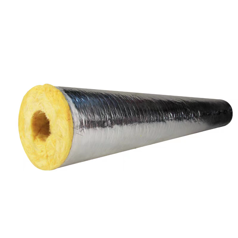 玻璃棉管岩棉管铝箔保温管自粘管道防火隔热耐高温高密度开口棉管