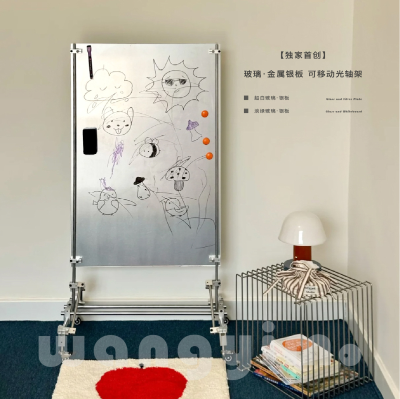 【Silver Eye Series】Children's Silver Plate·Glass Optical Axis Stand Glass Display Board Exhibition Hall Whiteboard Stand Design 【Silver Eye Series】Children's Silver Plate·Glass Optical Axis Stand Glass Display Board Exhibition Hall Whiteboard Stand Design