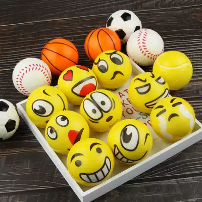 Basketball football ball solid sponge ball 3-6 years old children baby girl boy elastic expression ball toy