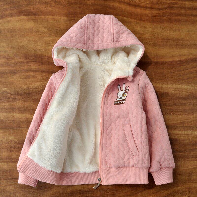 Girl Jacket Winter Style Children Plus Suede Cotton Clothing 2021 Autumn Winter New Thickened Lamb Suede Cotton Clothing Foreign Winter Clothing