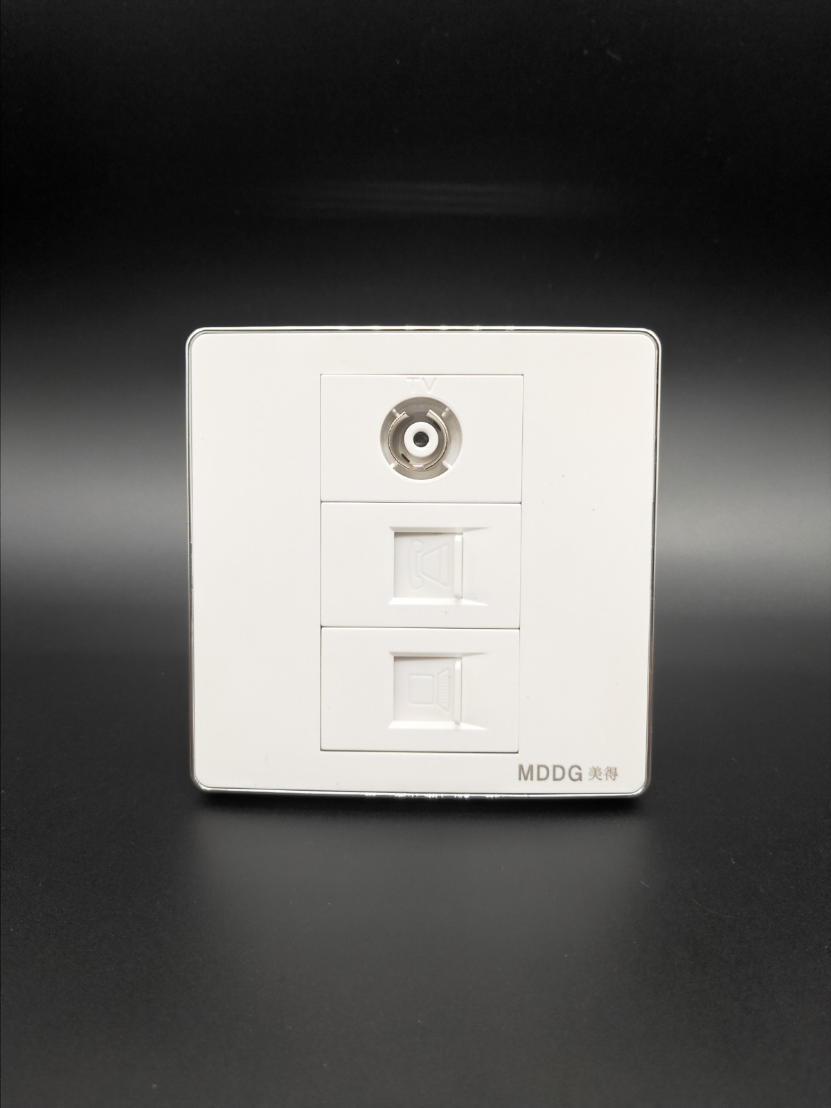 86 type telephone TV computer socket white wired closed-circuit network line network module combination panel MDDG beauty