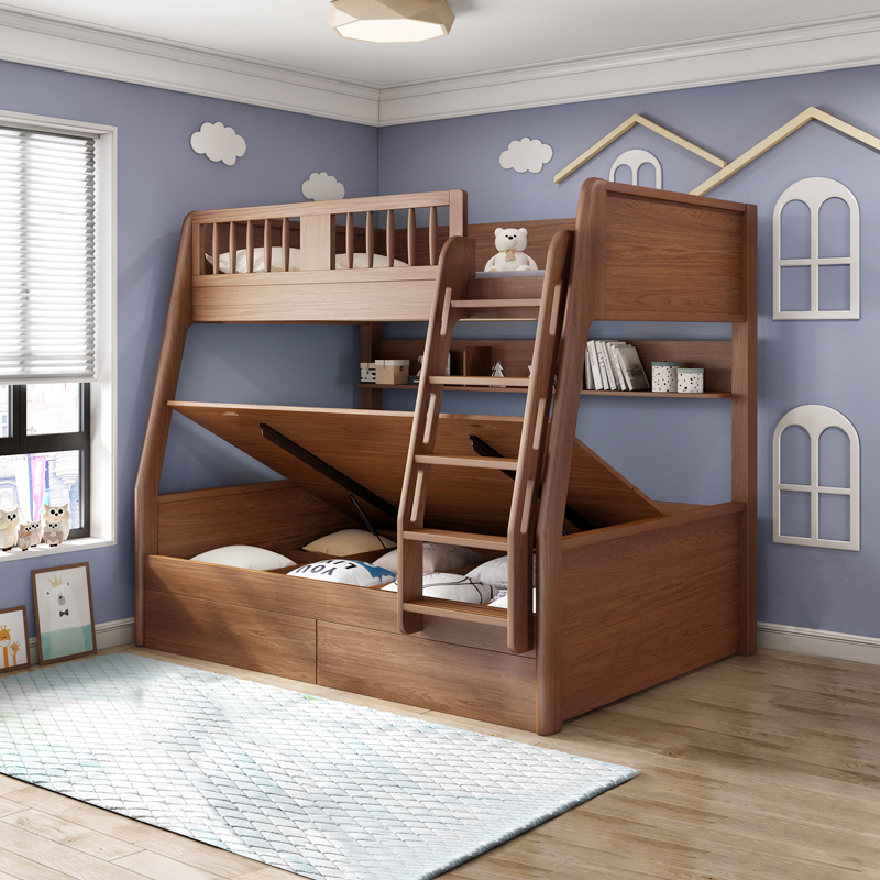 Bunk Bed for Adults and Children, Suitable for Small Apartments, with Two Layers for Adults That Do Not Interfere with Each Other, Sibling Bed