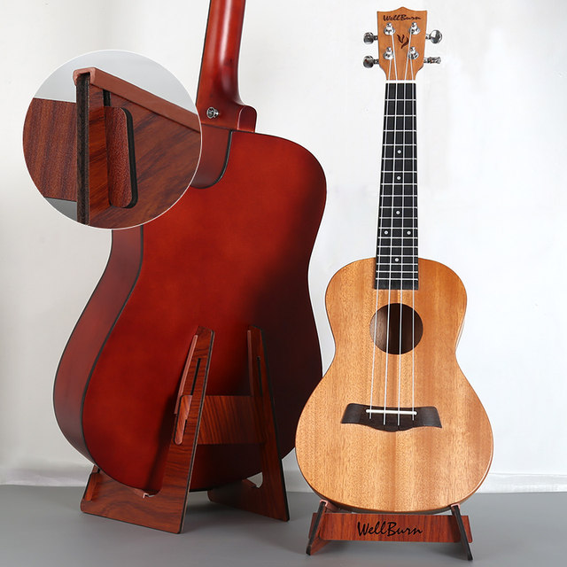 ໄມ້ແຂງ guitar stand floor stand bass stand violin ukulele stand detachable L-shaped carrying