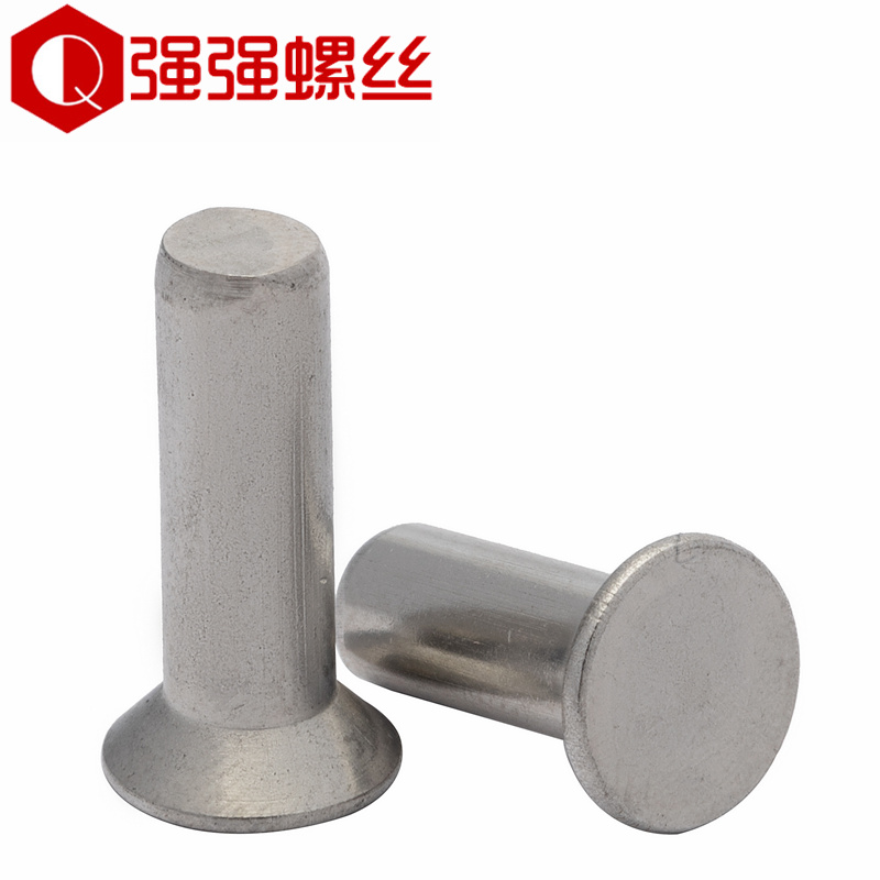 304 stainless steel countersunk rivet GB869 solid rivet flat head tapping to lock riveting tapping nail flat cone head M5M6