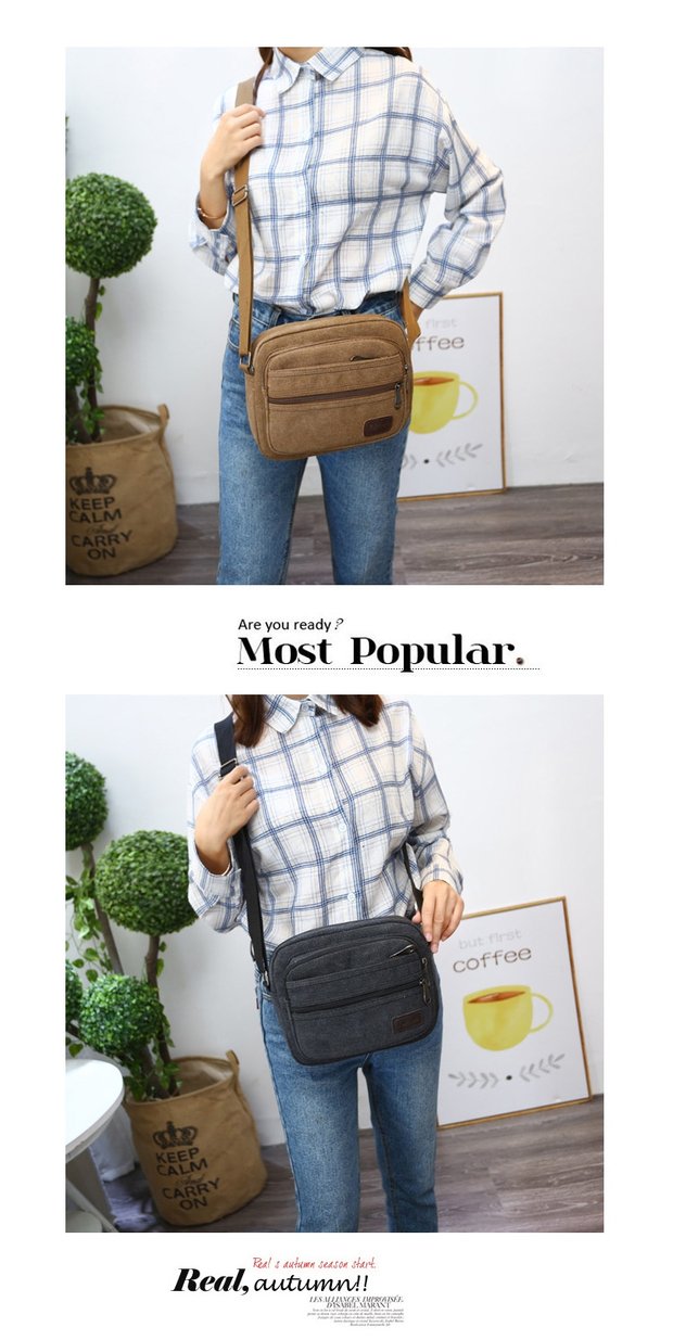 Túi vải nam vai túi phiên bản Hàn Quốc của thủy triều thường vải kit Túi nam kinh doanh ba lô ngoài trời Túi Messenger ví coach