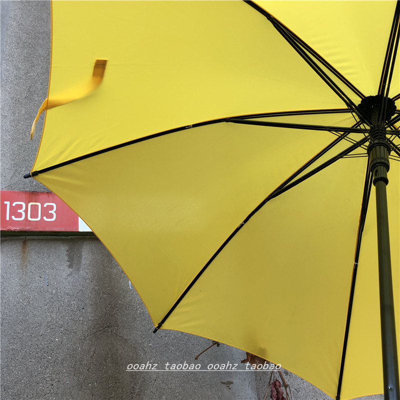 ooahz chick milk yellow homemade solid color ins long handle umbrella men and women frosted handle rain s umbrella windproof