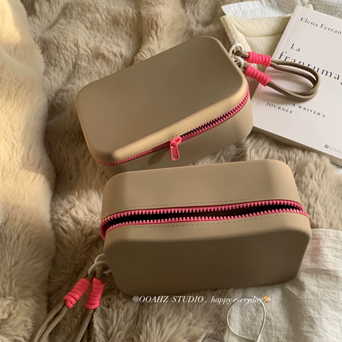 Хаки и розовый порошок удивительно хороши ~ ooahz домашний силиконовый контрастный косметический пакет с портативной водонепроницаемой пакетом мобильного телефона