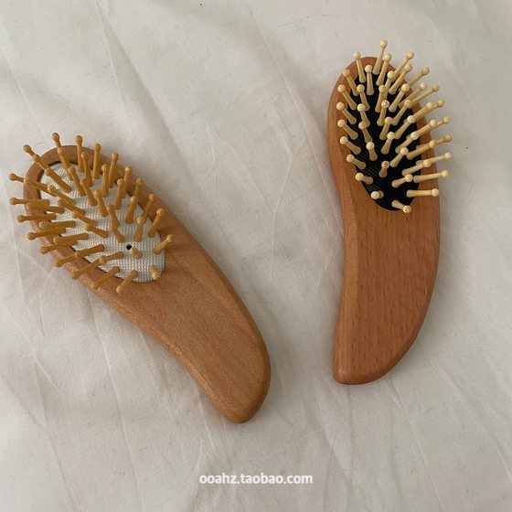 무료 배송 권장 빗질 머리카락이 너무 시원해서 맞춤형 단단한 목재 꽃잎 에어백 빗 마사지 에어 쿠션 빗