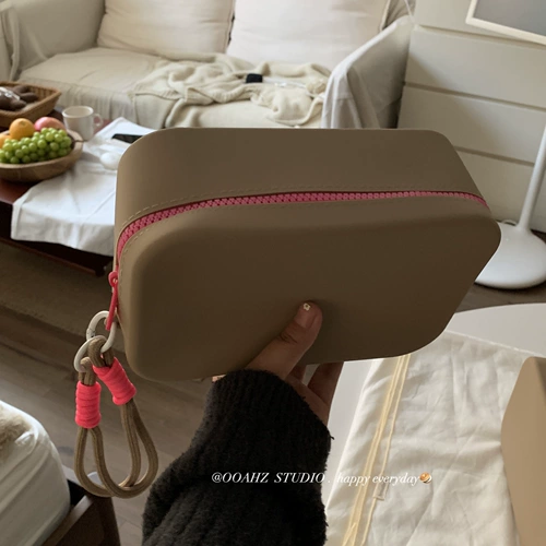 Хаки и розовый порошок удивительно хороши ~ ooahz домашний силиконовый контрастный косметический пакет с портативной водонепроницаемой пакетом мобильного телефона