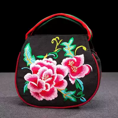 Cotton and linen vintage dual-purpose women's bags, coin wallets, handbags, handbags, foreigners, gifts, Chinese style, handicrafts