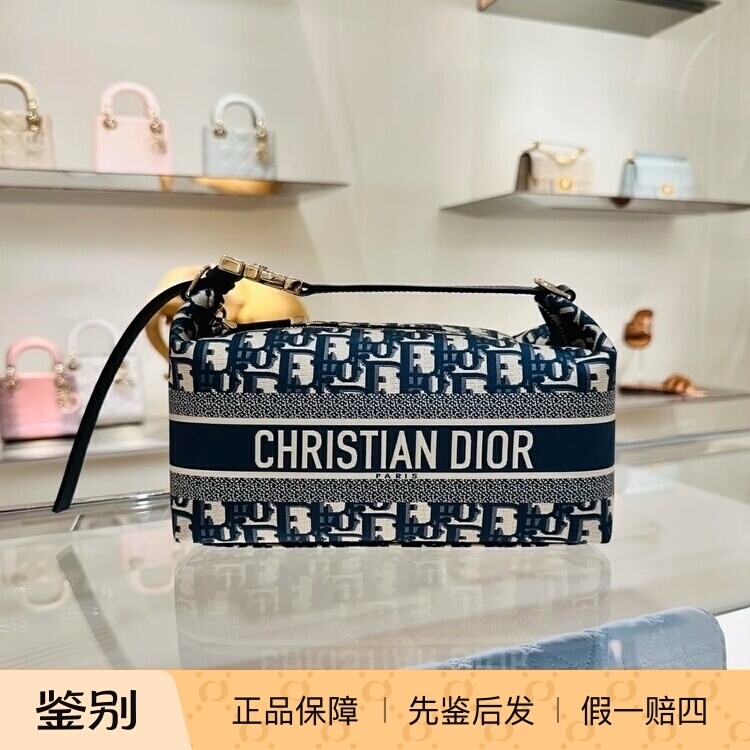 Dior's New Embroidered Monogram Lunchbox Bag Canvas Bag