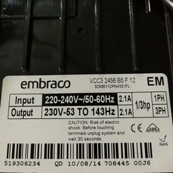 Emblaco BCD-586WSG compressor frequency conversion board VCC32456B5F12 C7