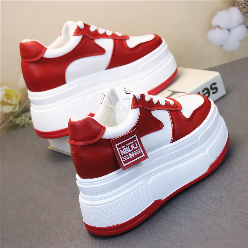 Spring Festival Chinese Red Round-Toe Lace-Up Casual Ultra-High Heel Shoes for Petite Women, Height-Increasing and Slimming, 12cm College Style Large Size Shoes Spring Festival Chinese Red Round-Toe Lace-Up Casual Ultra-High Heel Shoes for Petite Women, Height-Increasing and Slimming, 12cm College Style Large Size Shoes