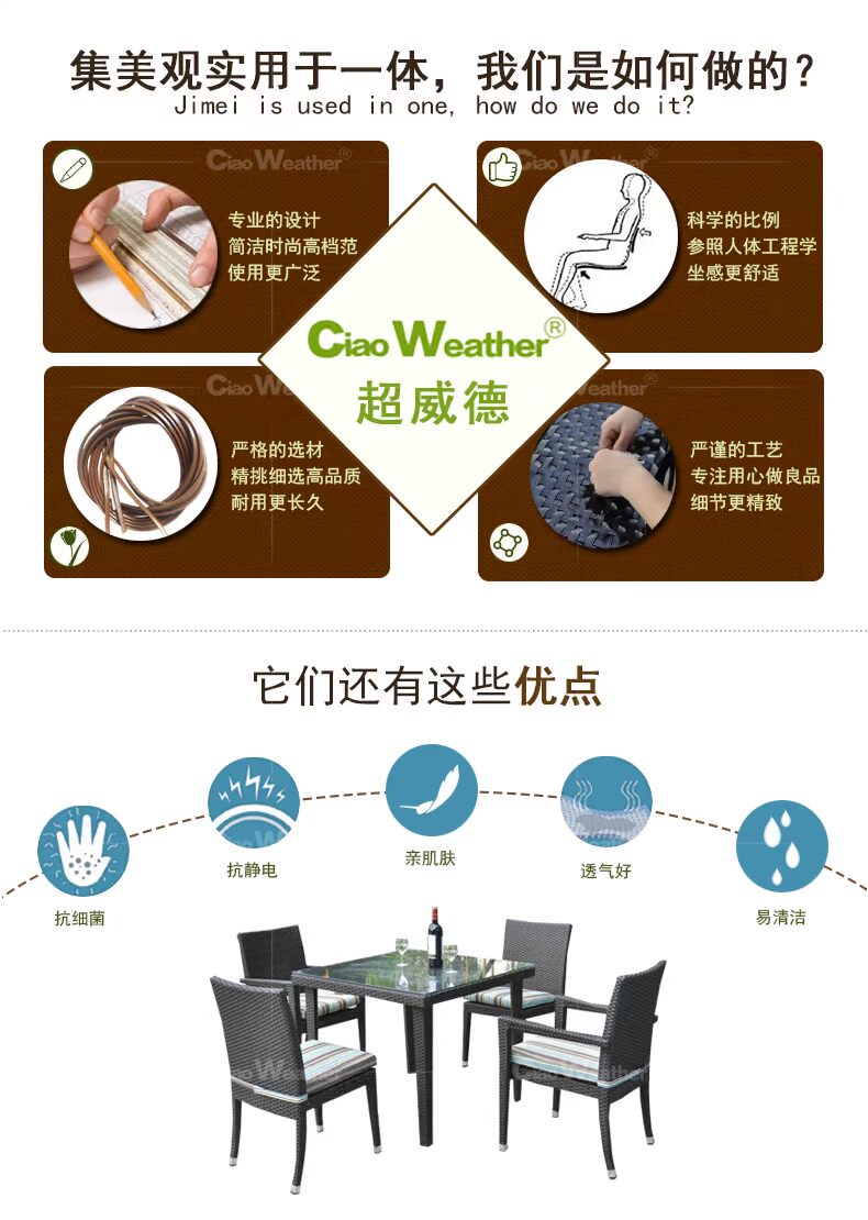 Ban công ngoài trời bàn ghế ngoài trời dệt ghế hiên sân vườn đồ nội thất hiện đại tối giản giải trí wicker ghế - Bàn ghế ngoài trời / sân bàn ghế sân vườn ngoài trời