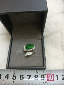 A-quality jade ice female small ring